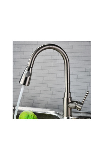 Trendy's Satin stainless steel pull-out kitchen faucet