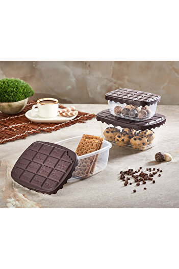 Sun Group 3x CHOCO Box Set (0,8 Lt. - 1,4 Lt. - 2,0 Lt.) - Brown