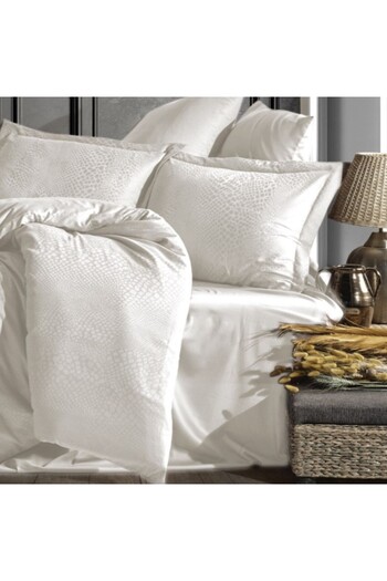 Şaheser Luxury satin jacquard bed linen, Saheser, Austin Cream