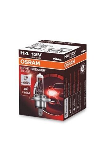 Osram Bec Auto H4 12V 60/55W Night Breaker Silver +100% Luminozitate, Model 64193NBS