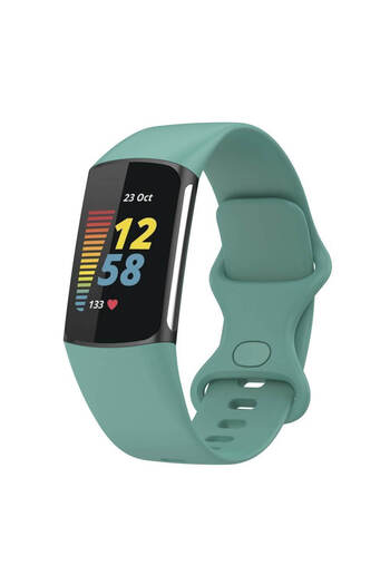 Edman silicone bracelet for Fitbit Charge 5, size L, Green