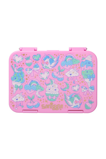 SMIGGLE Unicorn Heart Ice Cream Figure Hard Cover Food Container