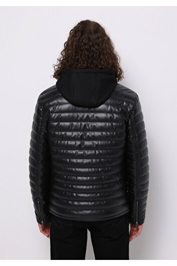 Colin's Slim Fit Men's Black Coat Pu