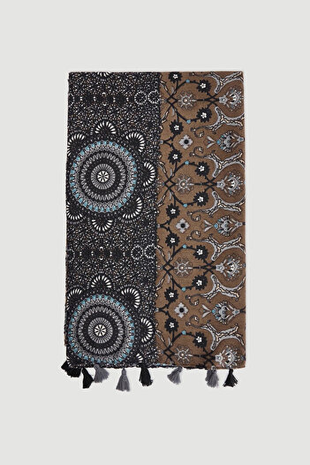 Gusto Multi Pattern Shawl - Black
