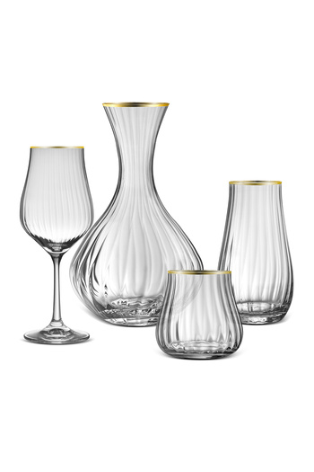 Aryıldız Crystal-X Gold 37 Piece Water Set for 12 Persons