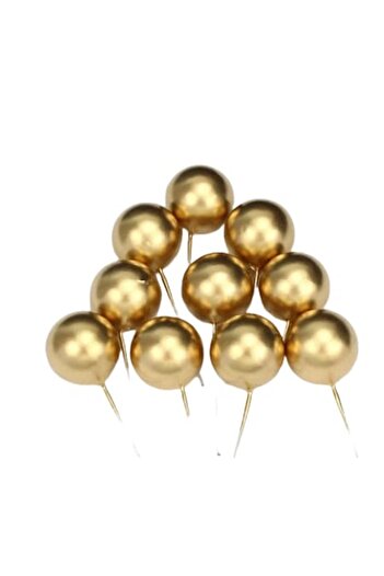 VERSAGO Set with 10 spheres, decorations for cakes and pastries, 2 cm, Gold