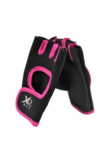 XQ Max cycling gloves, fingerless, pink color, velcro closure, size S/M