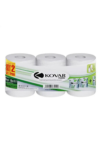 Kovar Super Absorbent Maxi Roll, 1 Ply Tissue Roll, 100 Meter Per Roll - Pack of 3 Pieces