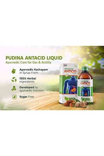 PANKAJAKASTHURI Antacid Liquid- Provides Quick and Long-Lasting Relief from Acidity