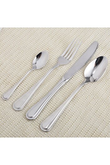 Danube Home Tahani 24-Pc Stainless Steel Cutlery Set – Durable Flatware for Dining, Parties & Home, Serves 6