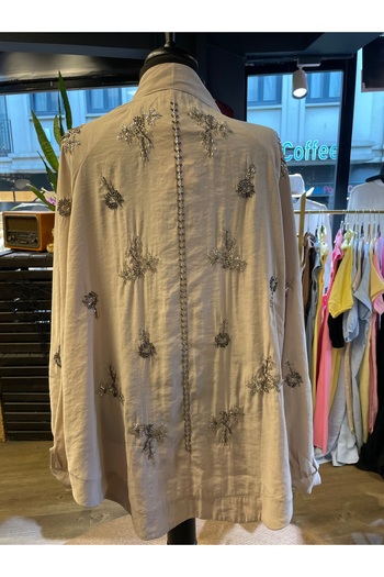 Forever Women's Stone Embroidered Long Sleeve Cotton Kimono