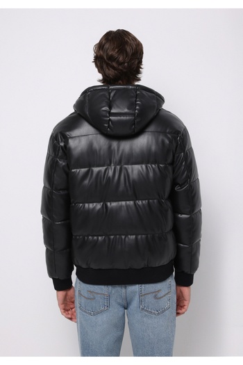 Colin's Regular Fit Men's Black Coat Pu