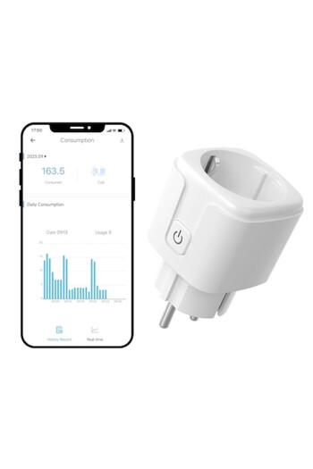 ALPACO Smart Plug Aurov®, WiFi, SmartLife App, 16A, 100-250V, Energy Monitor, Voice Control, Alexa/Google