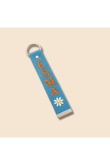 Tesbihane Steel Buckle - Student-Specific Name Tag - Turquoise - Name on Durable Fabric - Symbol Embroidered