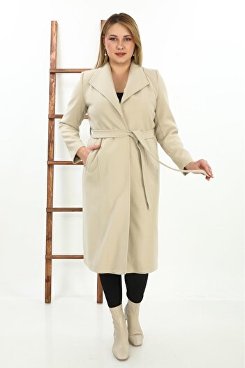 BEMOL GİYİM Women's Ecru Trench Coat