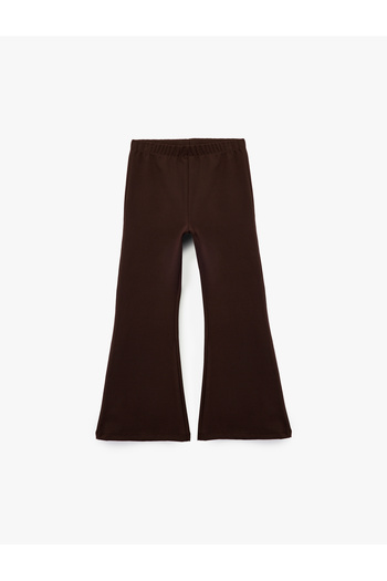 Koton Basic Spanish Leg Trousers with Elastic Waist