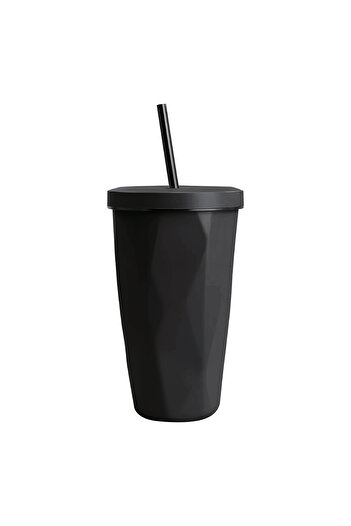 Vertik 480ml Stainless Steel Cold Drink Mug with Straw