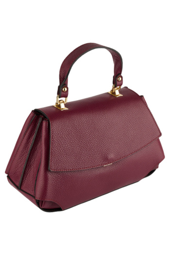 AZZURA Imogen bag made of 100% natural leather, light taupe, 8243