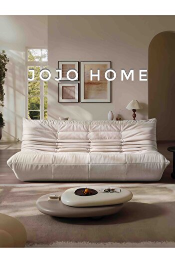 JOJO HOME Premium Casina Sofa - HD Foam, 1450 x 1600 x 72cm, Cream
