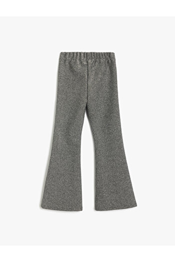 Koton Glitter Slim Fit Flared Trousers