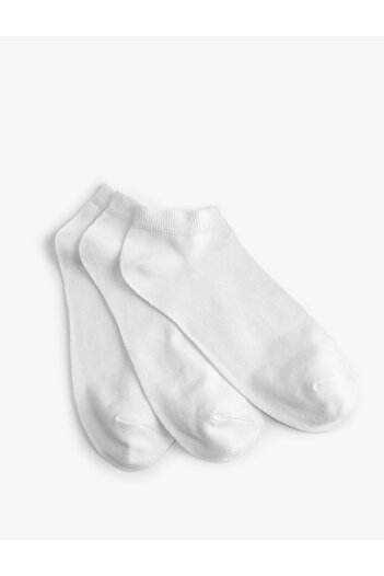 Koton Basic Cotton 3-Piece Booties Socks Set