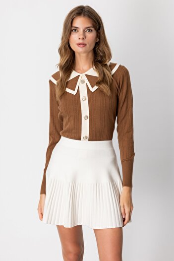 ON Double Collar Button Detailed Knitwear Sweater