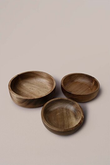 Barine Acacia Wood Bowl Set of 3