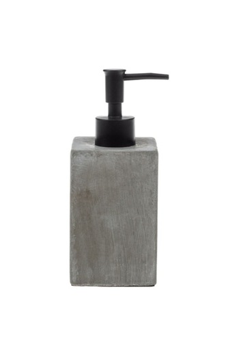 SHOPIENS Liquid Soap Dispenser Shopiens®, square cement design, light gray color with matte black pump, 270
