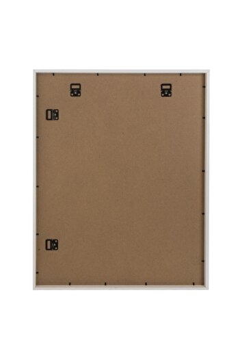 SHOPIENS Tablou Decorativ Rama Lemn MDF Alb cu Paspartu Sticla 54x64cm