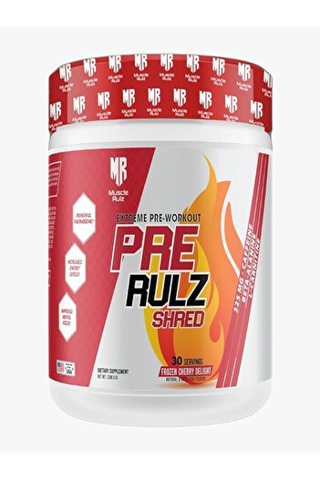 Muscle Rulz PRE RULZ Shred 30 Servings Pre-Workout with (FROZEN CHERRY DELIGHT)