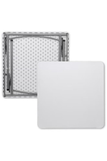 Cady One Simple Design White Folding Table 86 x 86 x 74cm