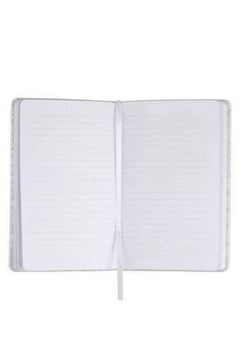 SHOPIENS Carnetel Agenda Notite A5 80 File Dictando Inchidere Cu Elastic Coperta Dura Alb Irizat Matlasat