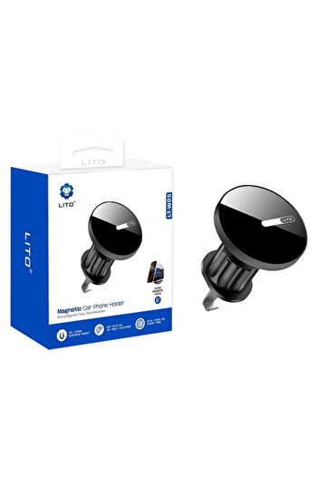 Lito Car phone holder, magnetic, Lito dashboard, black, LT-W05