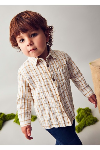 MAYORAL Boy's Long Sleeve Shirt Cream