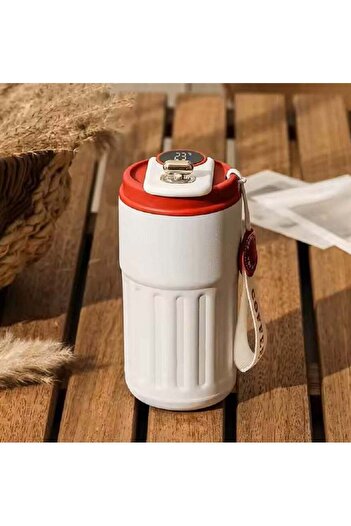 Generic 460ml Insulated Travel Coffee Mug Vacuum Flasks Car Mug with Temperature Display, 316 Stainless Stee