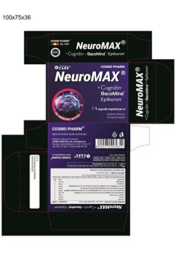 Cosmo Pharm Neuromax + Cognizin®, BacoMind – Memorare, Concentrare, Performanta Cerebrala