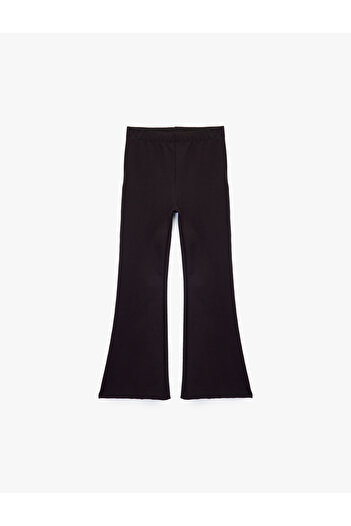 Koton Basic Spanish Leg Trousers with Elastic Waist