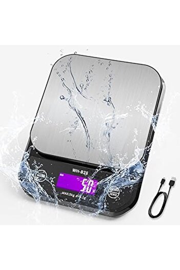 Generic TERRIFI IPX7 Waterproof Food Digital Scale, 11lb/0.01oz High Precision,USB Rechargeable Food Kitchen