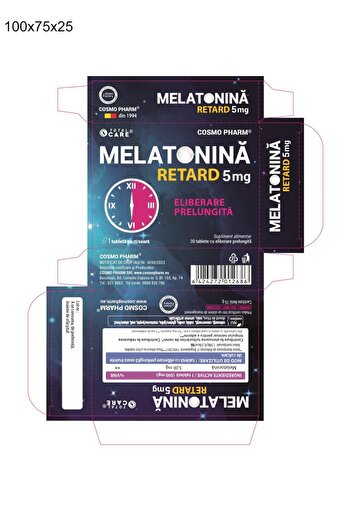 Cosmo Pharm MELATONINA RETARD 5 mg - Easy and Restful Sleep