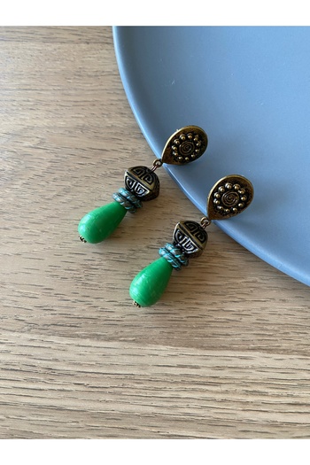 dela otantik Handmade Ethnic Drop Beaded Dangle Earrings – Colorful Authentic Bohemian Bijouterie Jewelry
