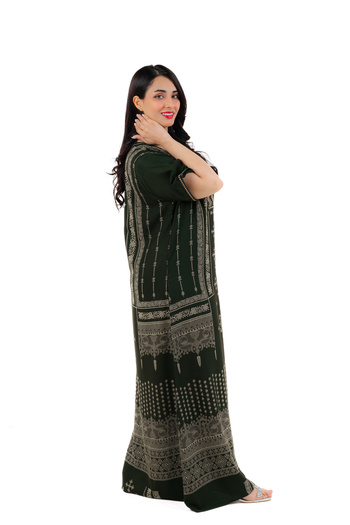 amaan Traditional Kashmiri Cotton Jalabiya I Arabic Dress I Women Modern Embroidered I Women's Dress