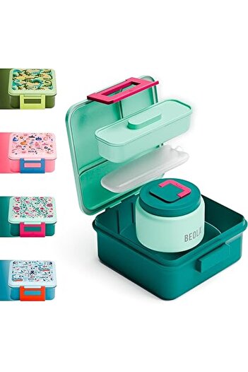 Generic BEOLA Lunch Box for Kids with Food Jar Inside, Multi Compartment Bento Lunch Box with 240ml Food The