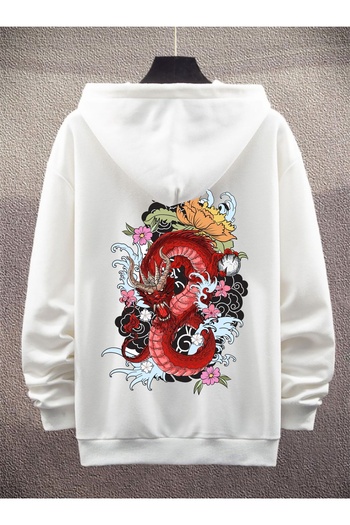 estilowear Unisex Dragon Beige Sweatshirt 3-Thread Fleece