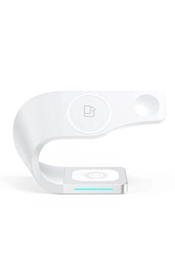 OEM Magnetic Wireless Charging Station for Apple, 4-in-1, Fast Charge 15W, Universal Charging, White