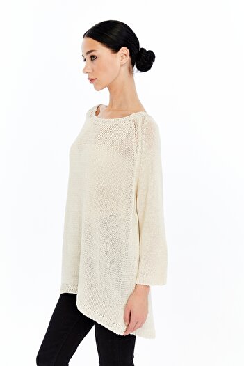 MA ananas Women's Black Back Drop Knitwear Tunic