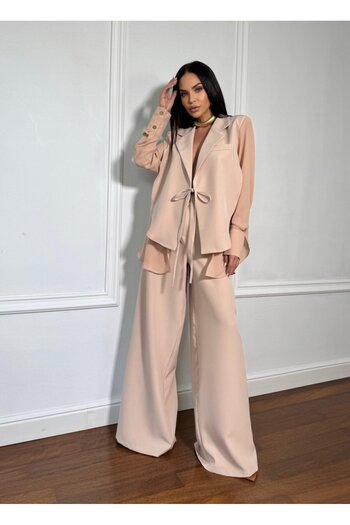 CC STORE SUNSHINE FLOW long two-piece set, reinterpreted shirt and long flared pants