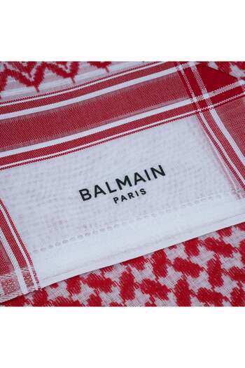 BALMAIN شماغ الأحمر اخر اصدار BA مقاس 55