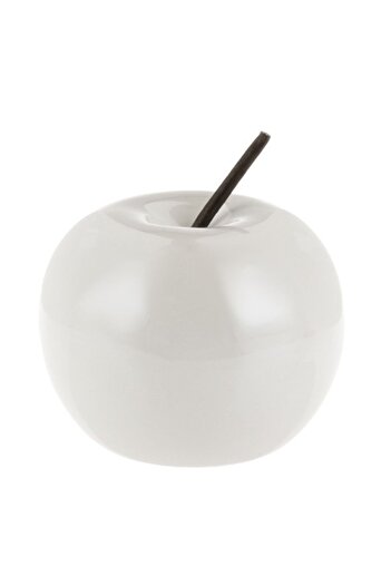 SHOPIENS Decorative Apple for Table, Shopiens®, Pearl White Ceramic