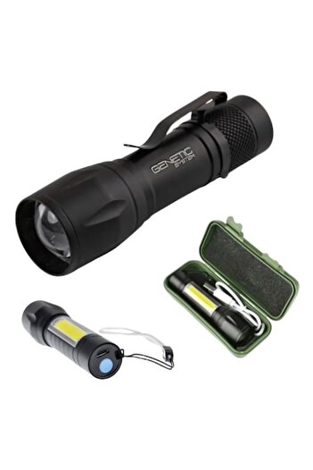 cribeau Cribeau LED flashlight, 1000 lumens, USB rechargeable, waterproof, compact 10cm