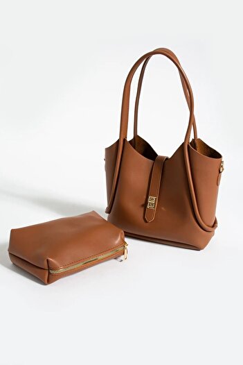 Rosmod Women's Tan Puppy Hand and Shoulder Bag